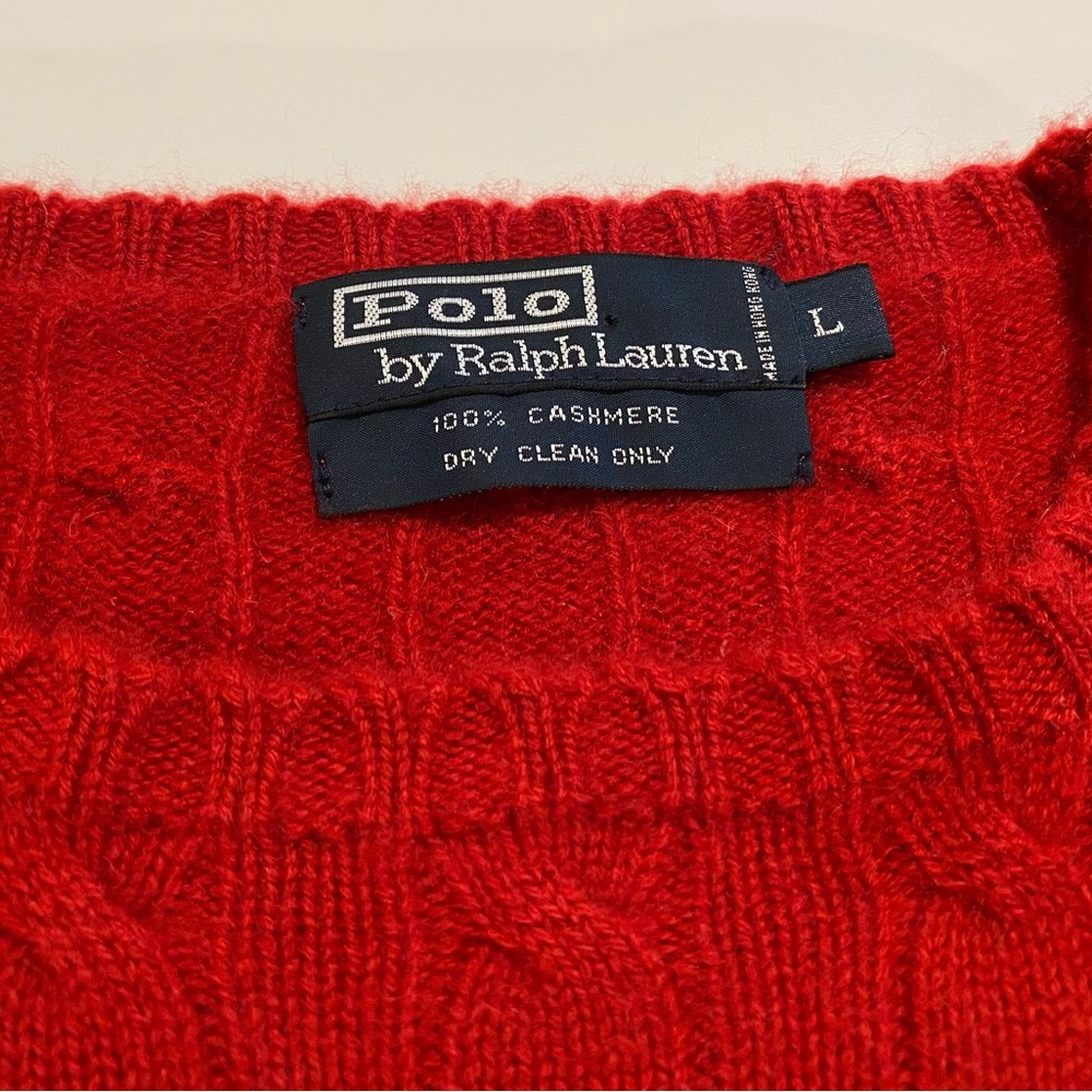 NWOT, Polo Ralph Lauren Red Cashmere Knit